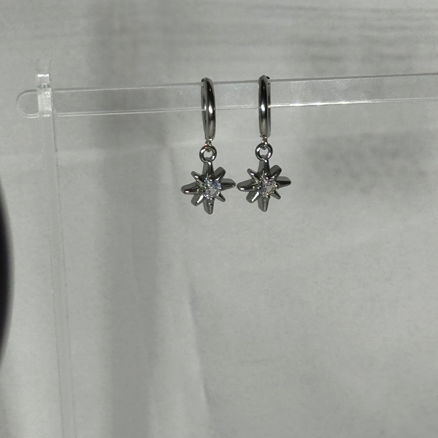 Saffron sun huggie earrings