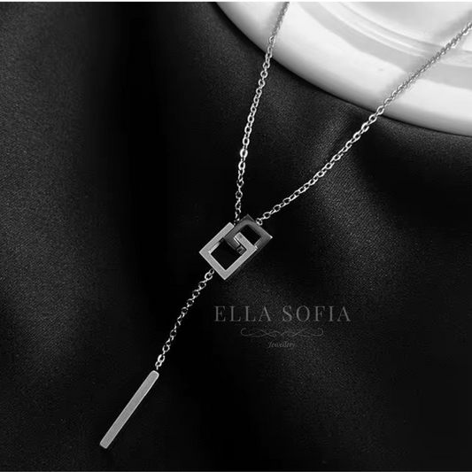 Alex geometric square necklace