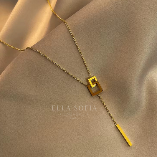 Alex geometric square necklace