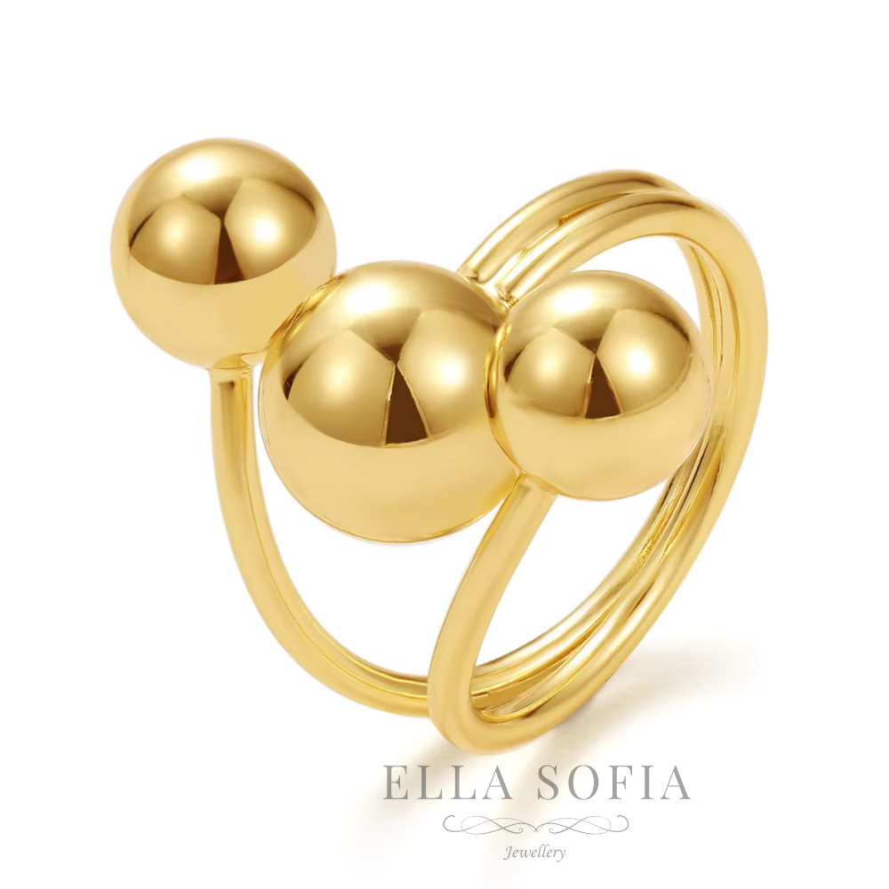 Natalia triple ball adjustable ring