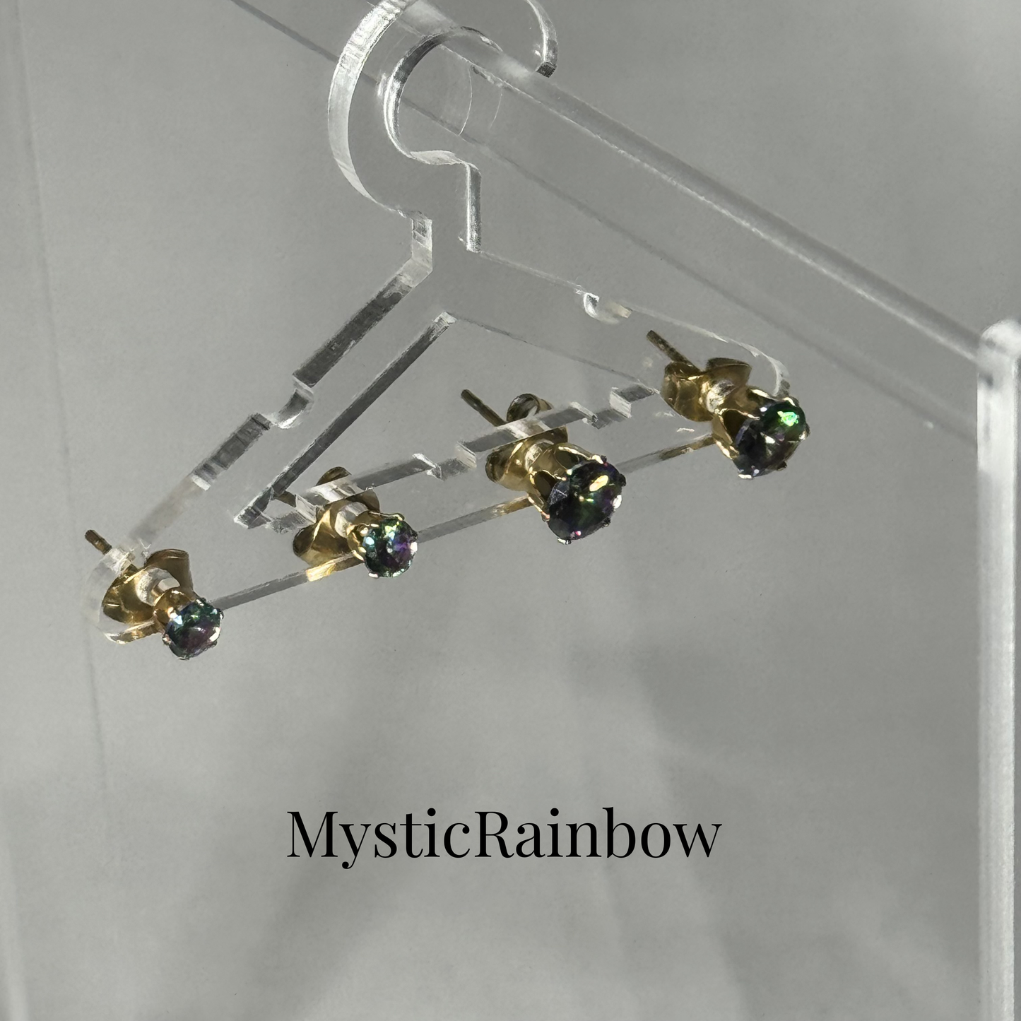 Nicola coloured zircon stud earrings