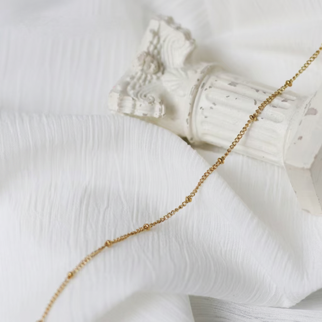 Luna satellite chain necklace